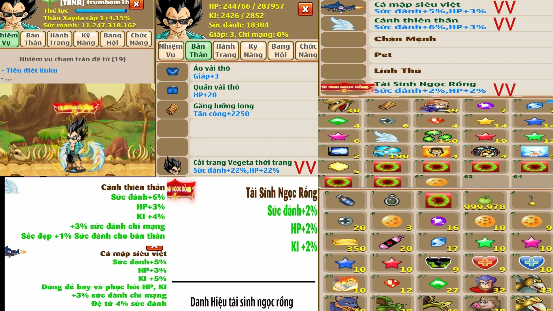 xayda đã nap gói 200k pk ct vv ngon dư 350tv trong nick giá rẻ